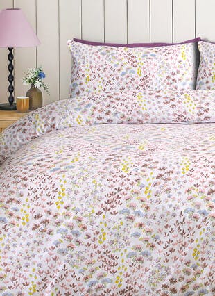 Ditsy Floral Print Soft Touch Pink Duvet Set
