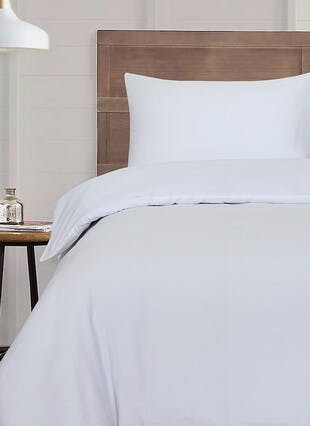 200TC Cotton Sateen White Duvet Set
