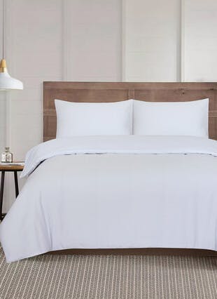 200TC Cotton Sateen White Pillowcase Set