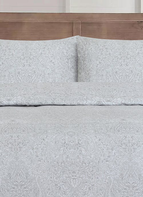 Amari 200TC Cotton Sateen Grey Pillowcase Set
