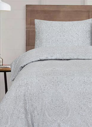 Amari 200TC Cotton Sateen Grey Duvet Set