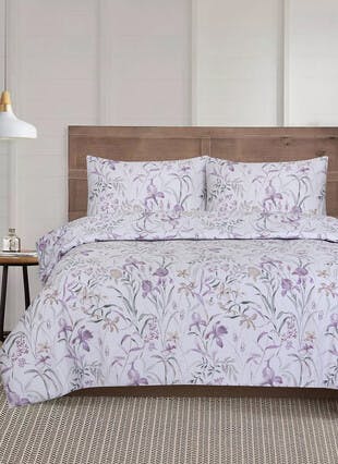 Ava 200TC Cotton Sateen Lilac Pillowcase Set