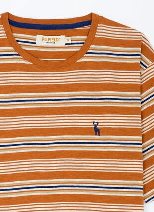 Cotton Rich Jersey Slub Stripe T-Shirt