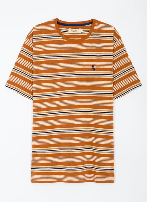 Cotton Rich Jersey Slub Stripe T-Shirt