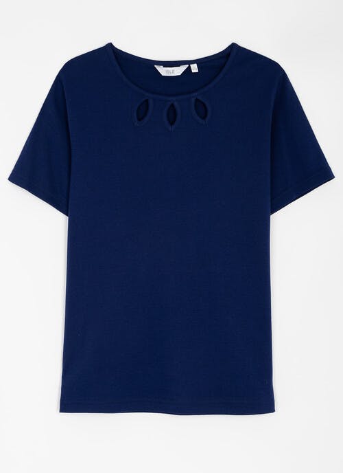 Pure Cotton Keyhole T-Shirt