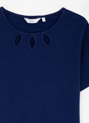 Pure Cotton Keyhole T-Shirt