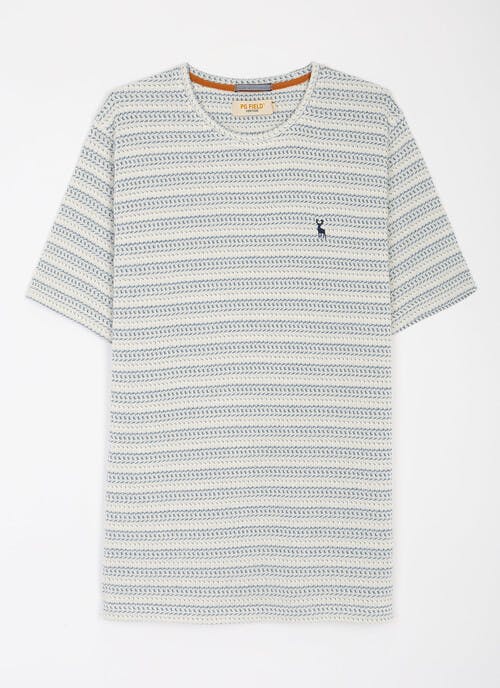 Cotton Rich Textured Stripe T-Shirt