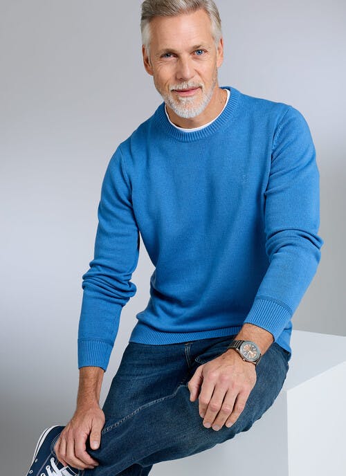 Pure Cotton Crew Neck Jumper