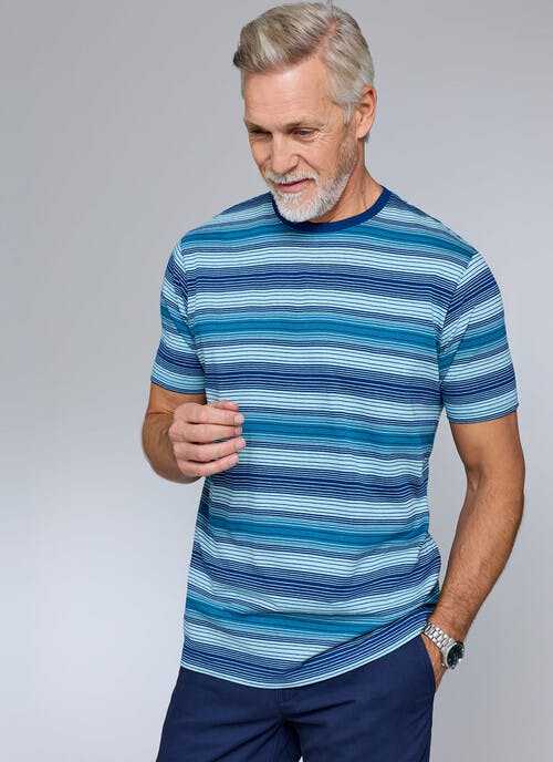 Pure Cotton Ombre Stripe T-Shirt