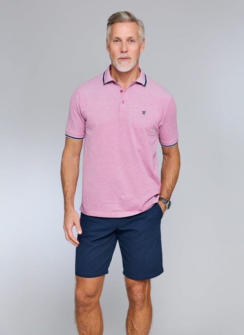 Pure Cotton Birdseye Tipped Polo Shirt