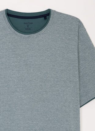 Pure Cotton Textured Stripe T-Shirt