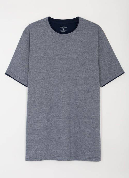 Pure Cotton Textured Stripe T-Shirt