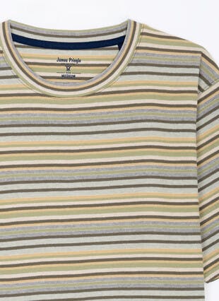 Pure Cotton Reverse Stripe T-Shirt