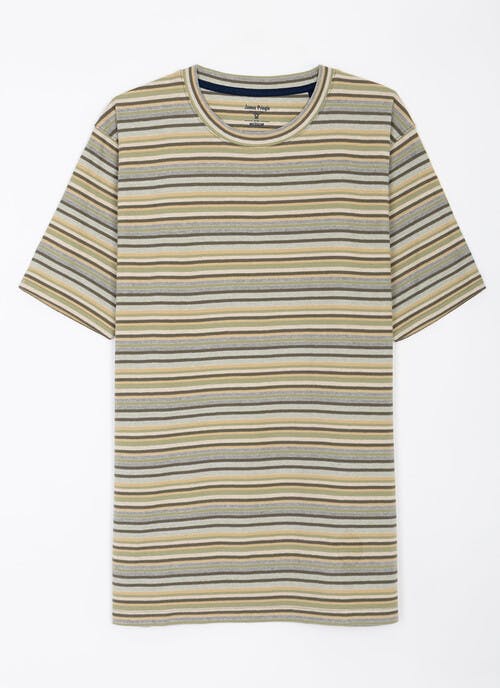 Pure Cotton Reverse Stripe T-Shirt