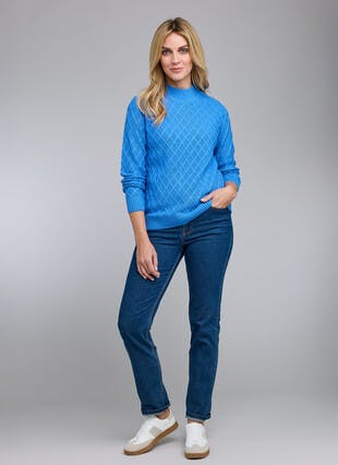 Button Detail Turtle Neck Jumper