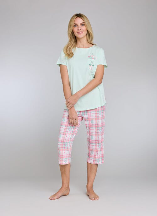Pure Cotton Cropped Pyjama Set
