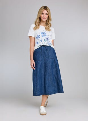 Pure Cotton Denim Skirt