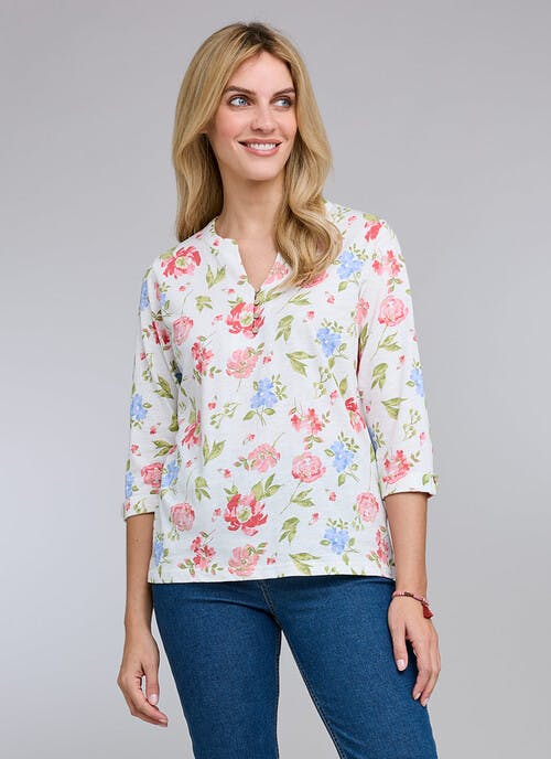 Pure Cotton Jersey Print Top