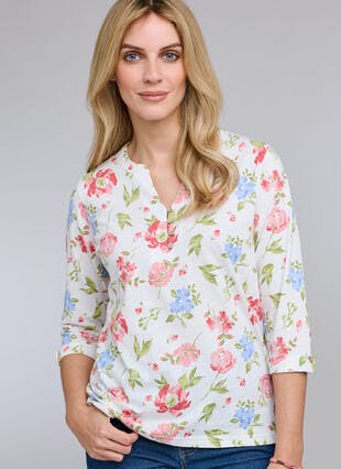 Pure Cotton Jersey Print Top