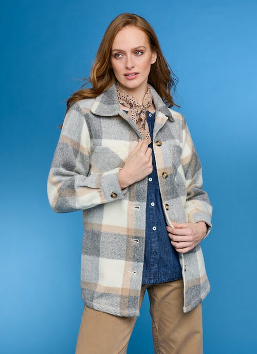 Brushed Check Relaxed Shacket