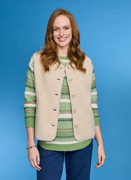 Borg Collarless Gilet