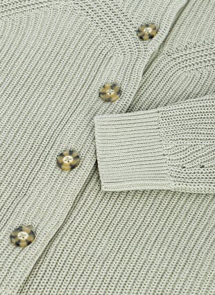 Pure Cotton Crew Neck Textured Cardigan