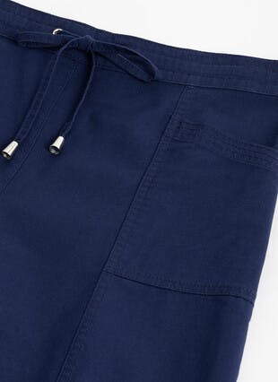 Pure Cotton Chambray Crop Trouser