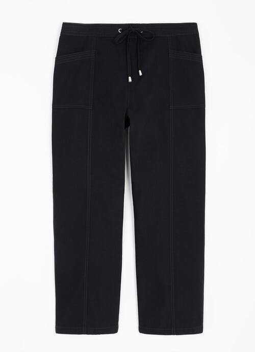 Pure Cotton Chambray Crop Trouser