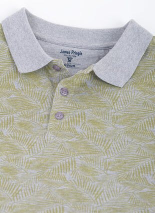 Cotton Rich Pique Printed Poloshirt