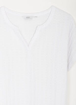 Textured Notch Neck Top