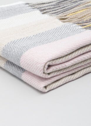 Chevron Stripe Pastel Throw