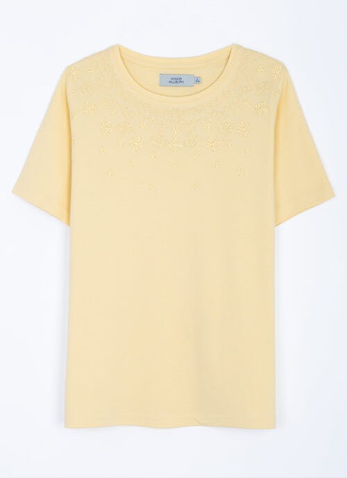 Pure Cotton Embroidered T-Shirt