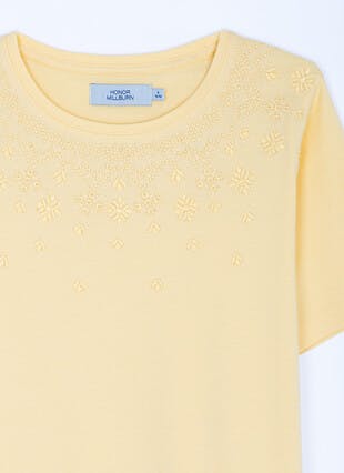 Pure Cotton Embroidered T-Shirt