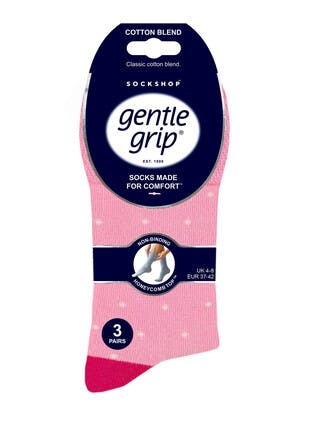 3pk Cotton Rich Polka Dot Sock 