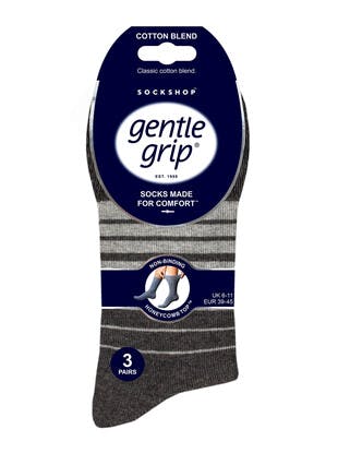 3pk Cotton Rich Gradient Stripe Socks