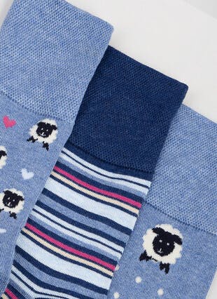 3pk Bamboo Comfort Top  Socks 