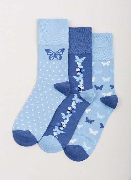 3pk Bamboo Comfort Top  Socks 