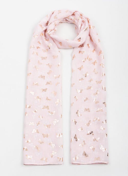 Lightweight Foil Butterfly Scarf