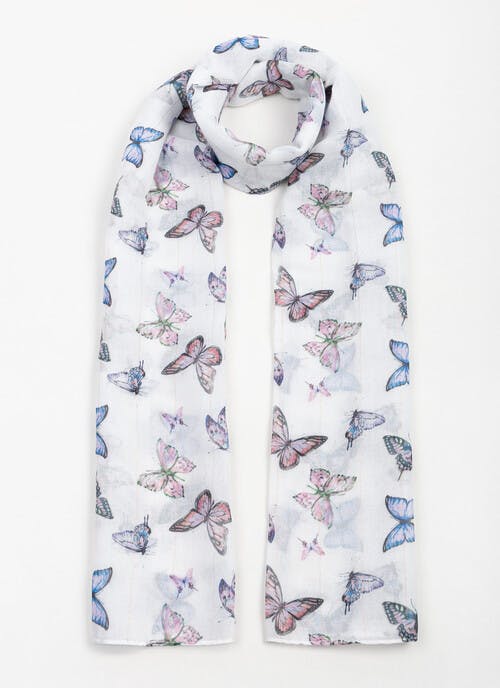 Lightweight Lurex Butterfly Scarf