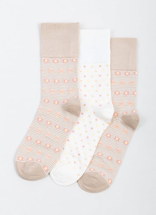 3pk Bamboo Comfort Top  Socks 