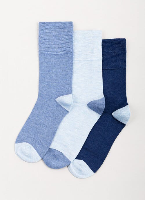 3pk Cotton Rich Comfort Top Socks