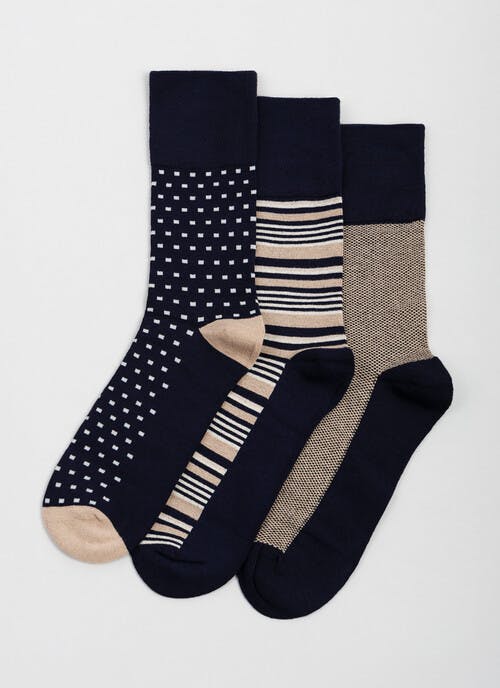 3pk  Bamboo Comfort Top Socks 