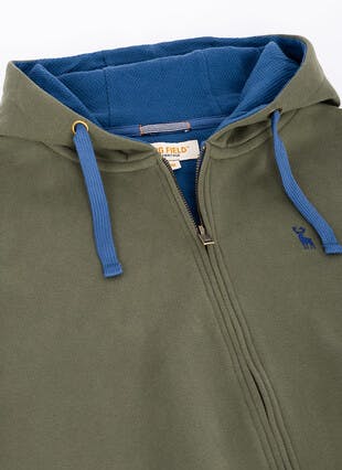 Cotton Rich Zip Through Hoodie