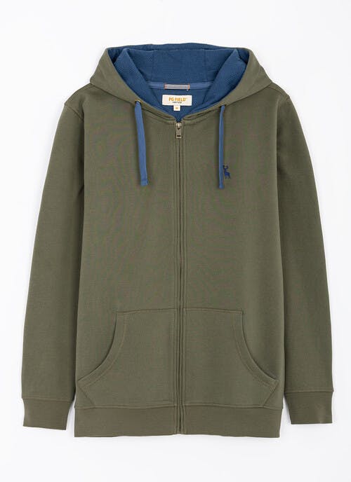 Cotton Rich Zip Through Hoodie