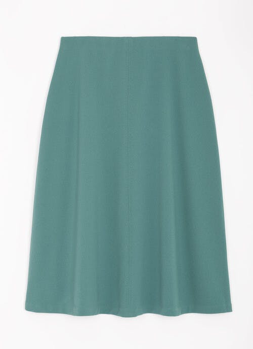 Crepe Textured Panelled Midi Skirt