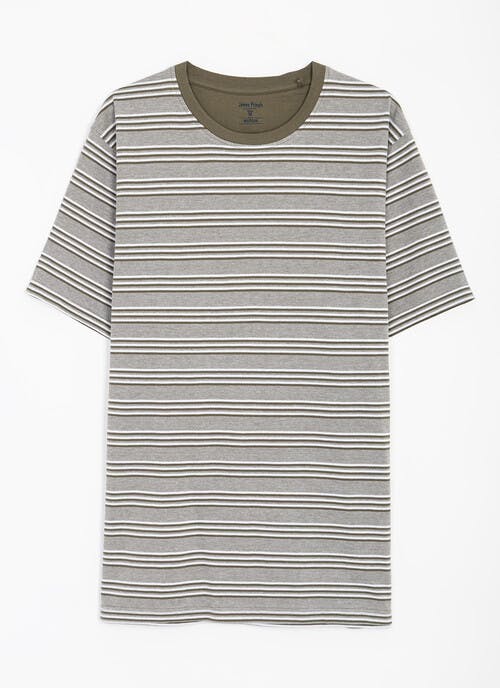 Pure Cotton Birdseye Stripe T-Shirt