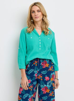 Pure Cotton Double Cloth Blouse