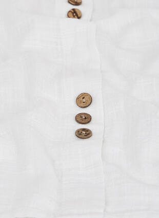 Pure Cotton Button Front Top