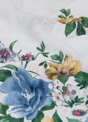 Pure Cotton  Floral Border Print Top