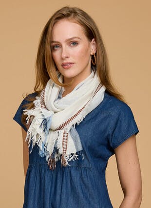 Linen Stripe Scarf